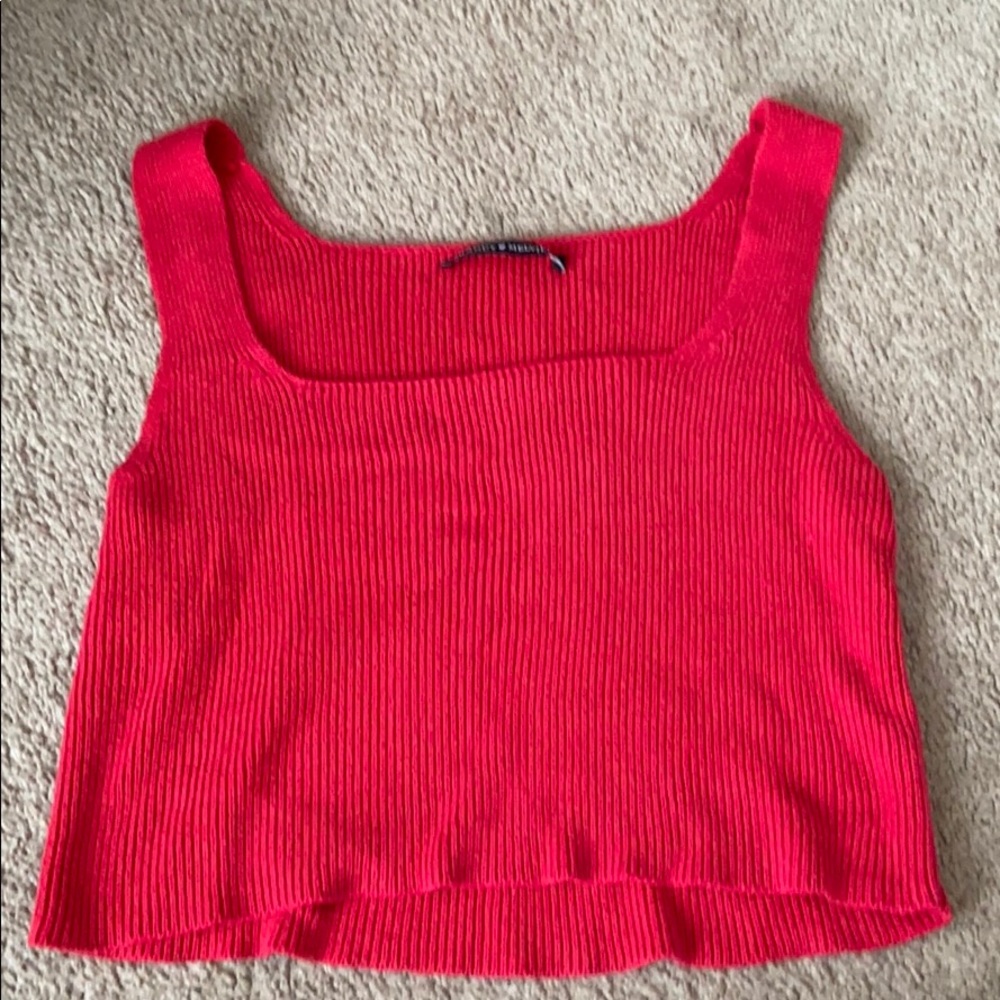 red brandy melville crop top